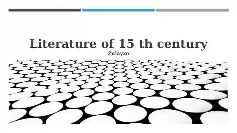 Literature of 15th century