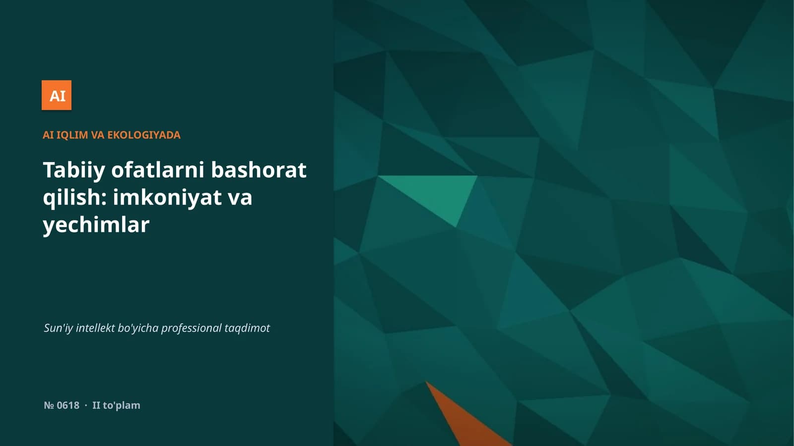 AI IQLIM VA EKOLOGIYADA
