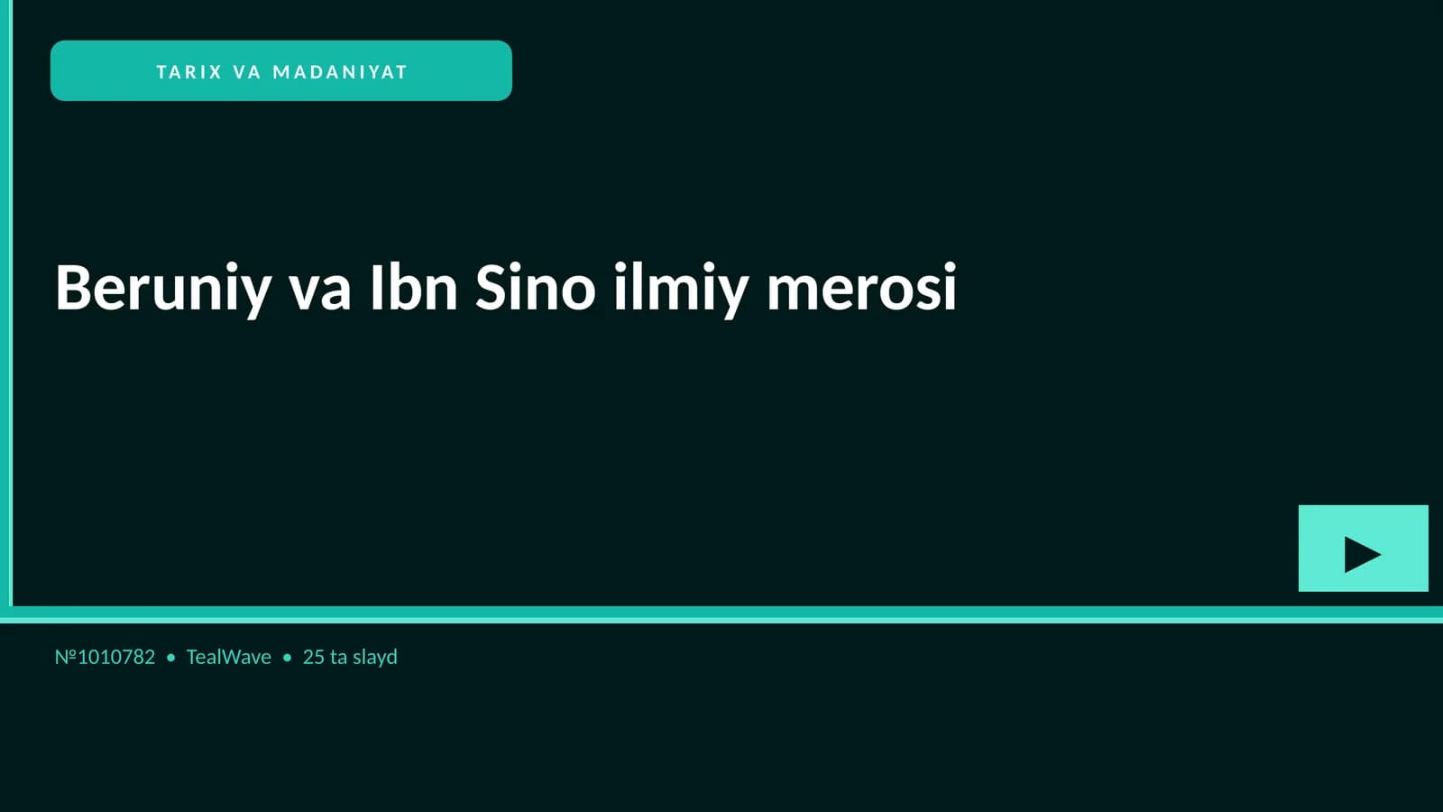 Beruniy va Ibn Sino ilmiy merosi