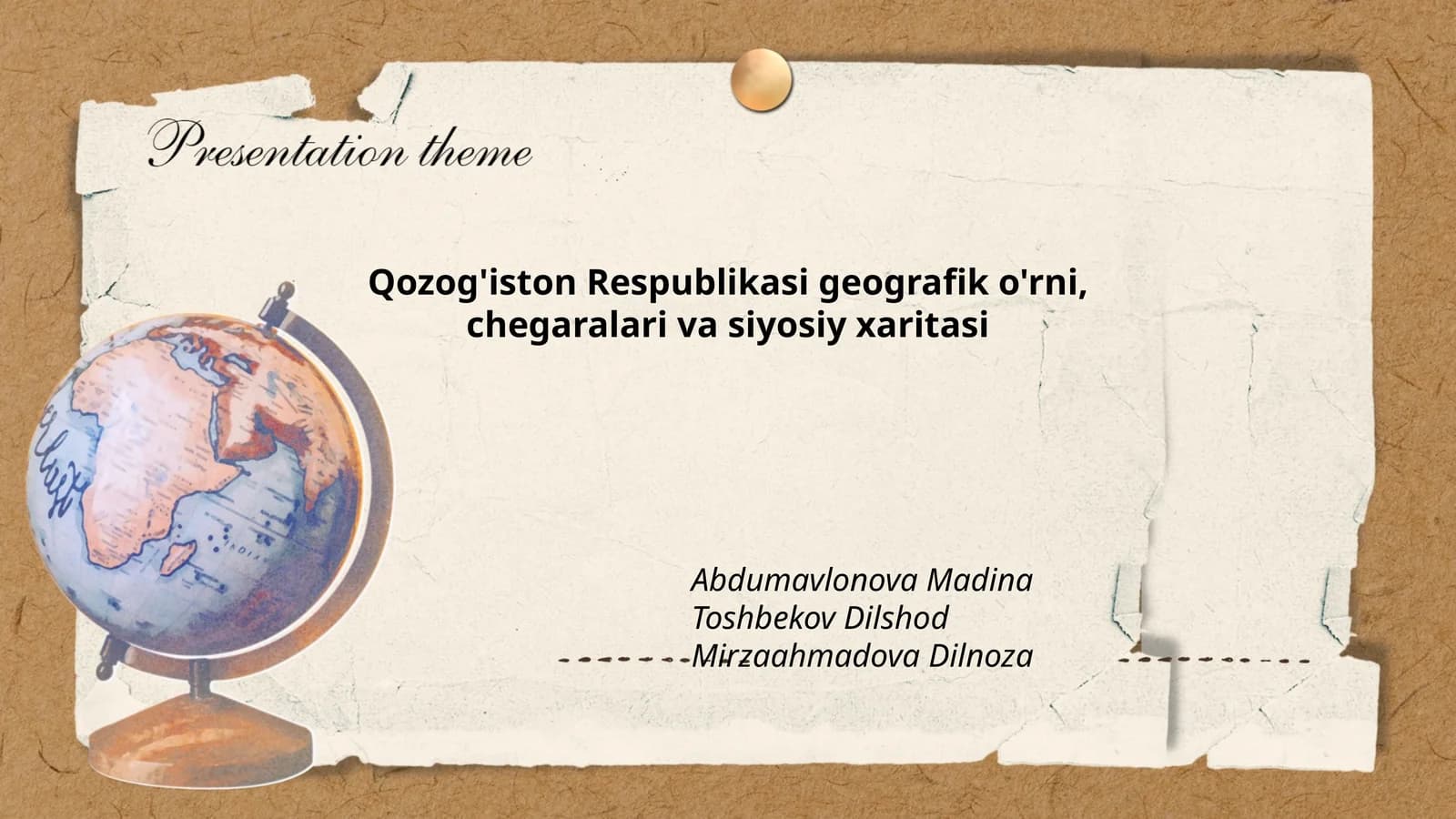 Qozog'iston Respublikasi geografik o'rni, chegaralari va siyosiy xaritasi