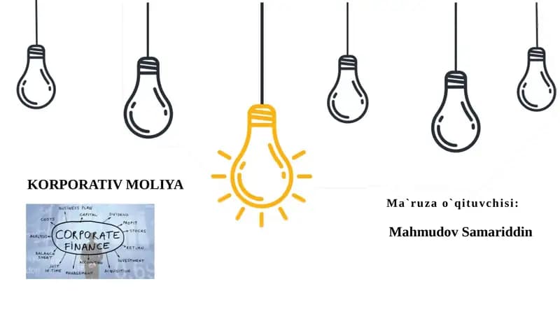 Korporativ Moliya