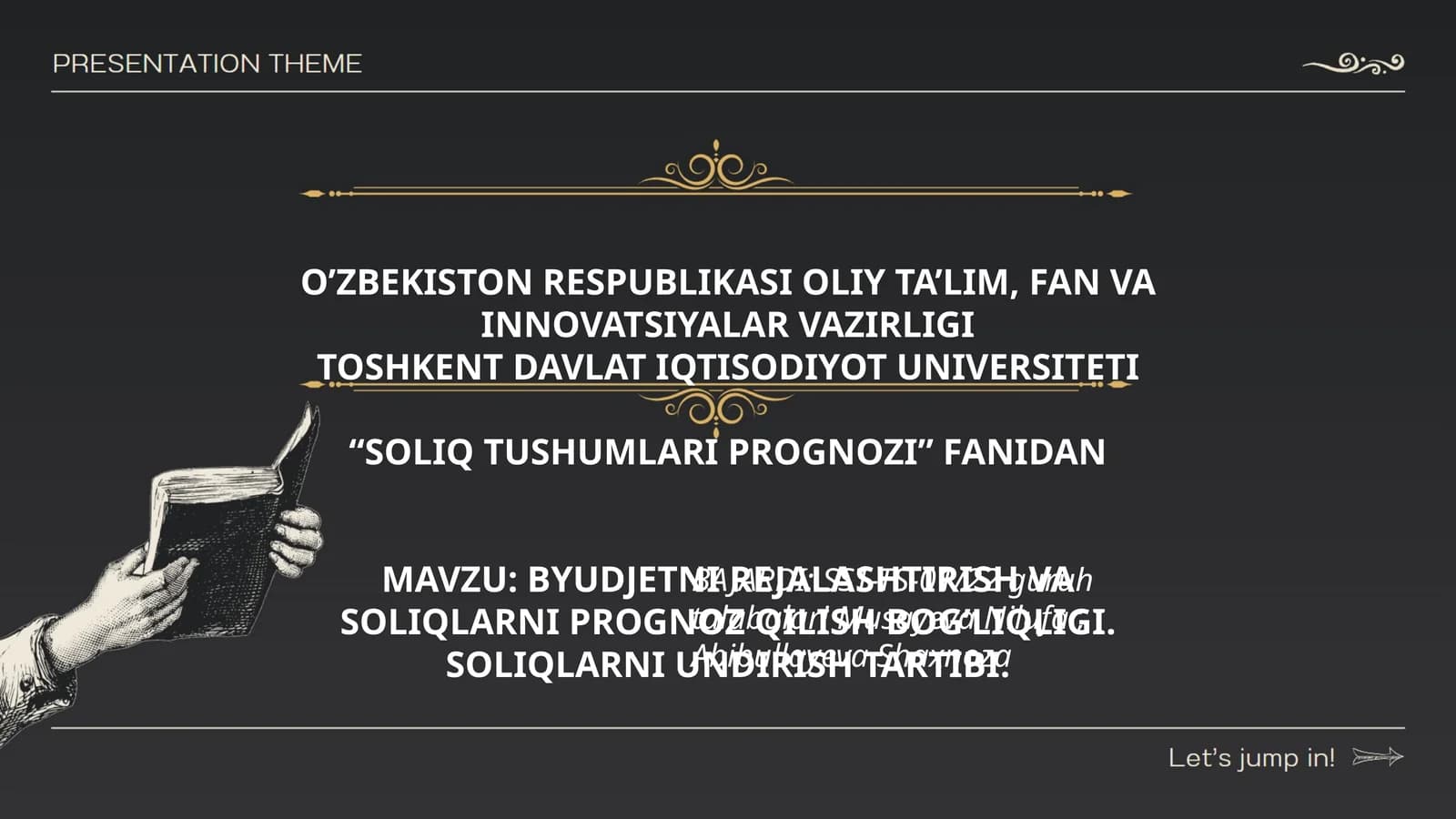 SOLIQ TUSHUMLARI PROGNOZI