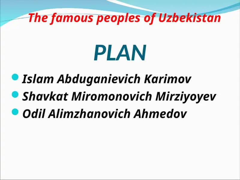 O'zbekiston mashhur shaxslari