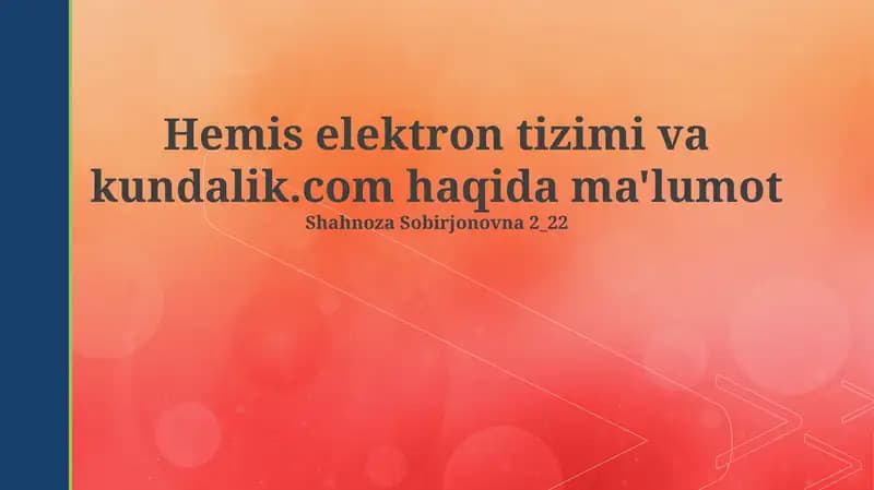 Hemis elektron tizimi va Kundalik.com