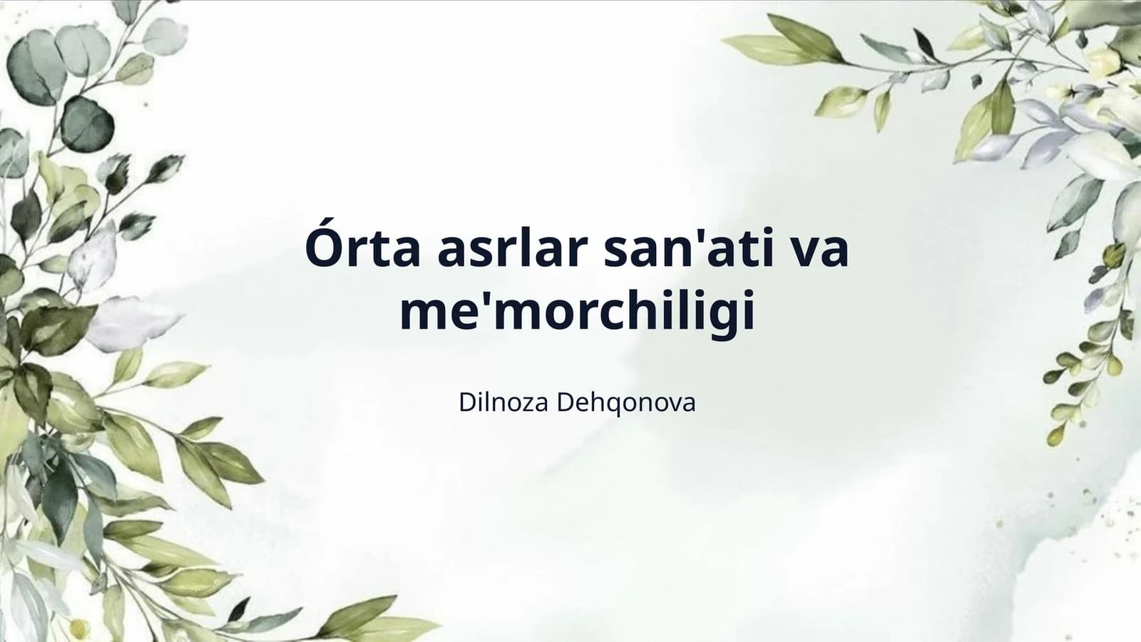 Órta asrlar san'ati va me'morchiligi