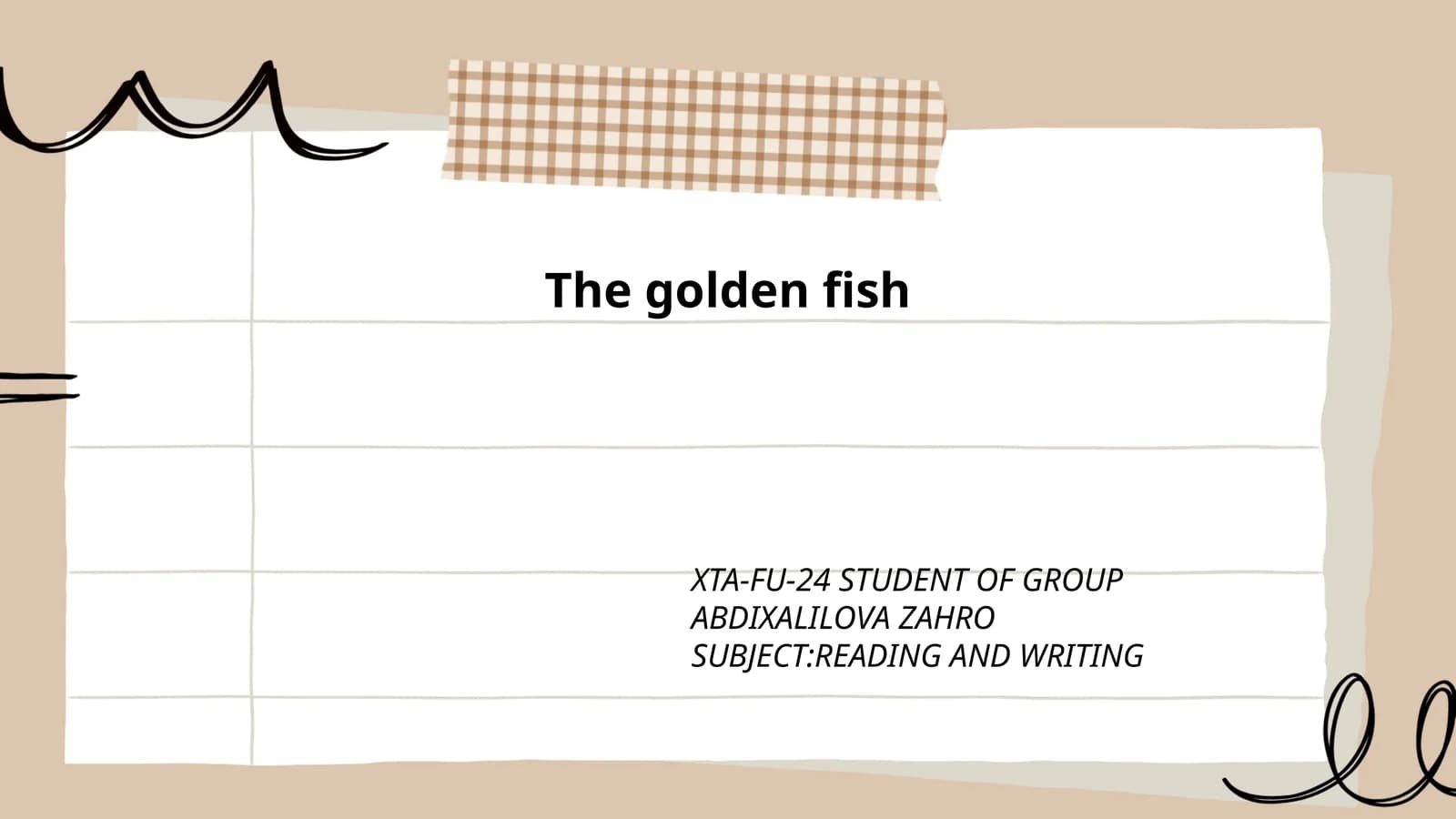 The golden fish