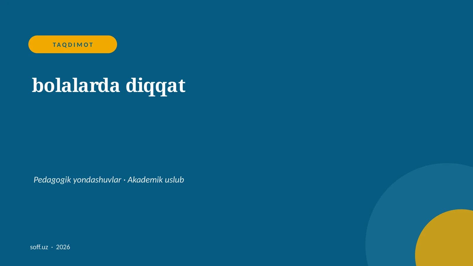 bolalarda diqqat
