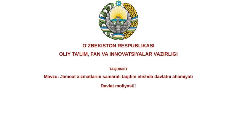 Davlat moliyasi strategiyasi