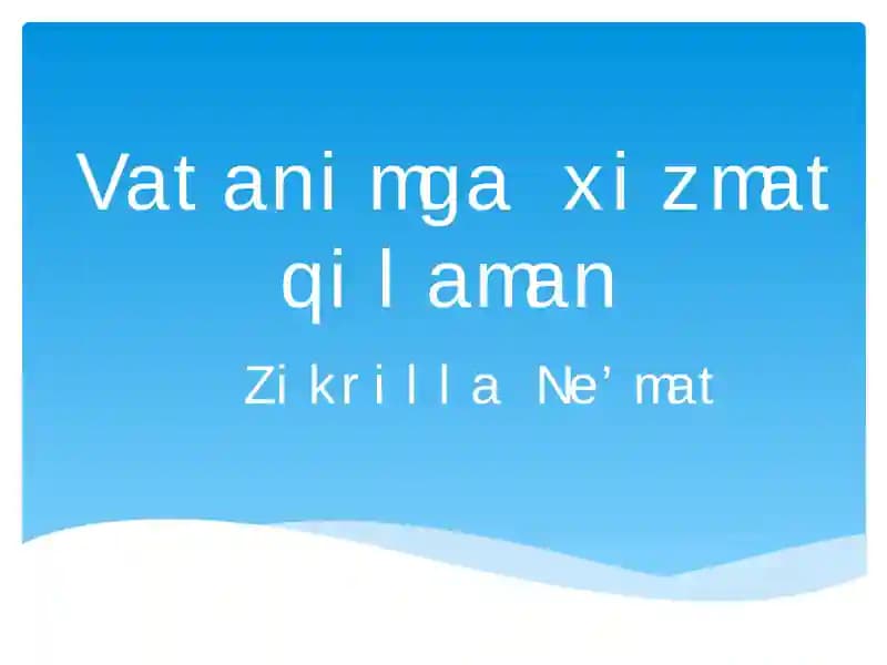 Vatanimga xizmat qilaman