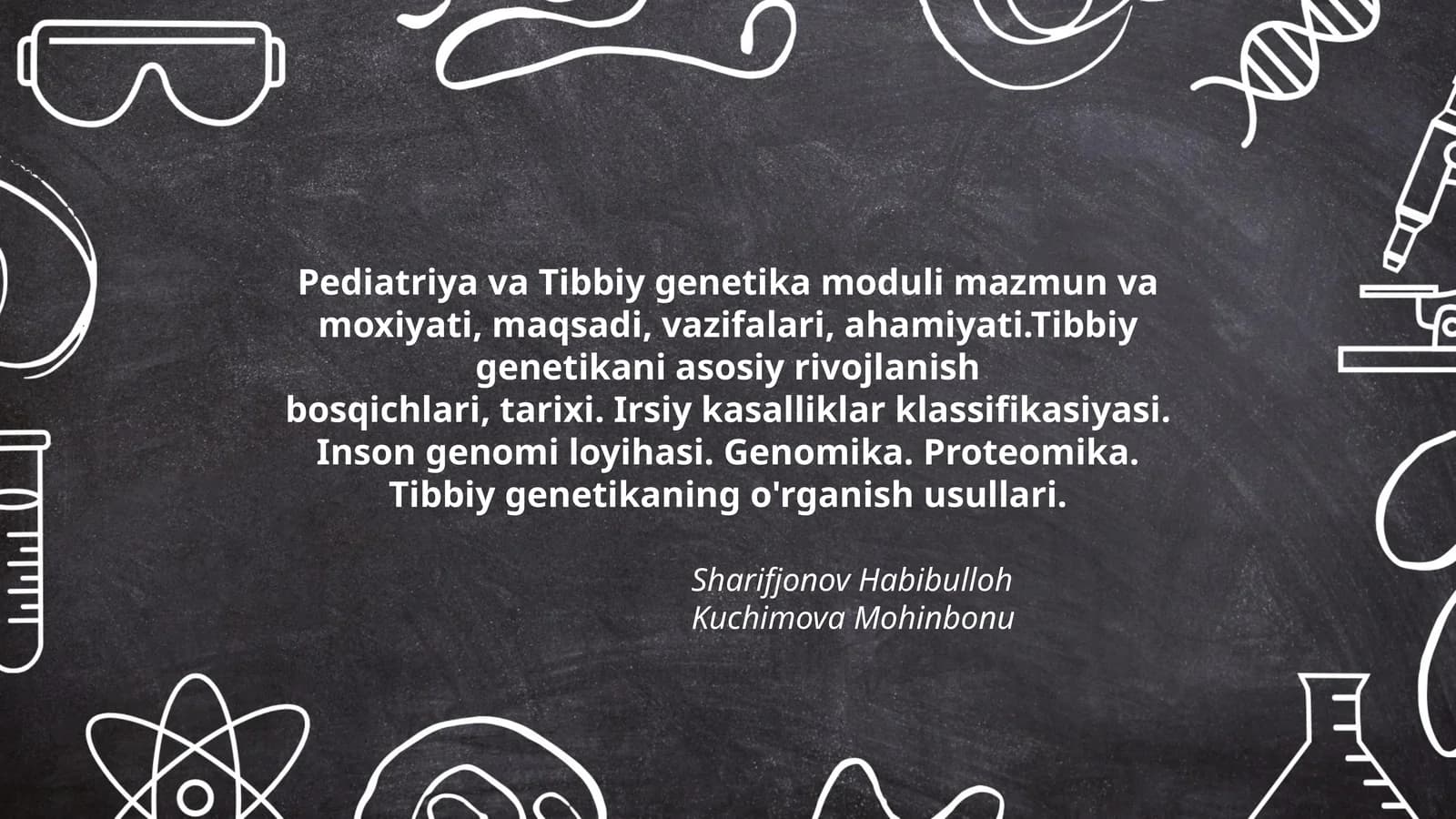 Pediatriya va Tibbiy Genetika Moduli