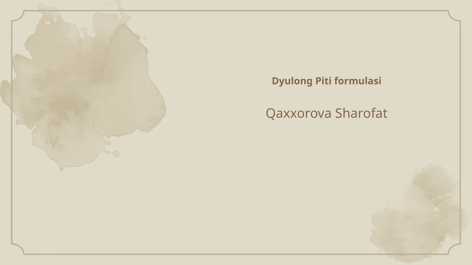 Dyulong Piti formulasi