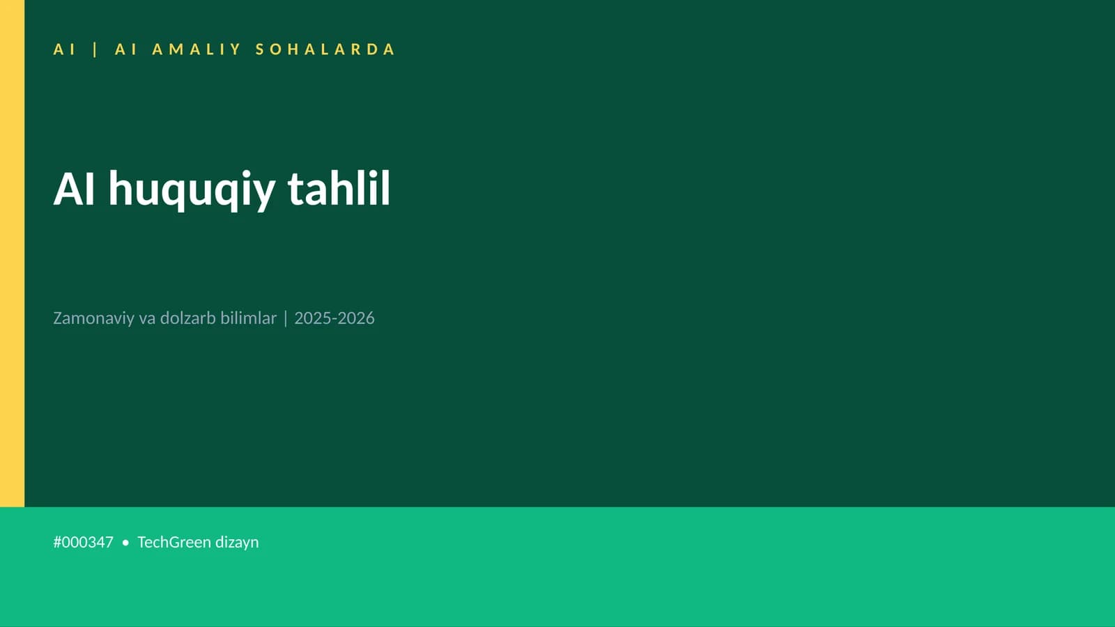AI huquqiy tahlil