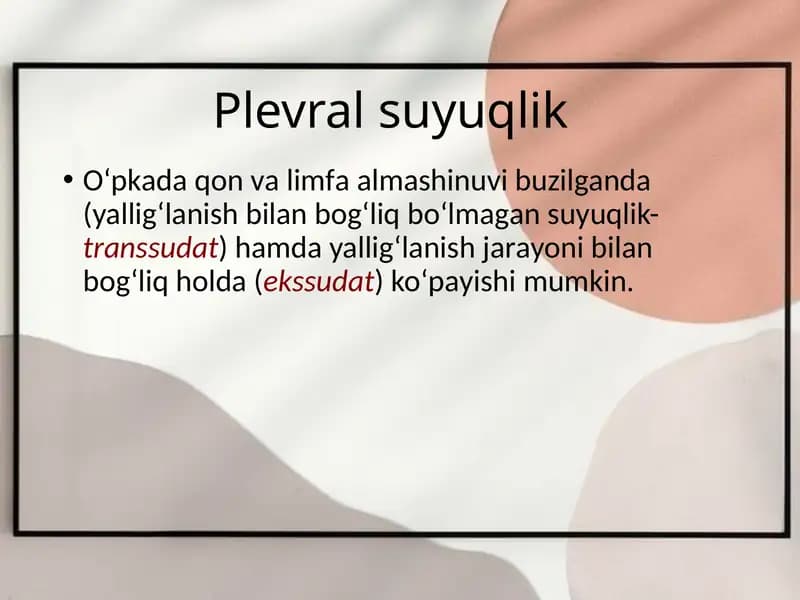 Plevral suyuqlik