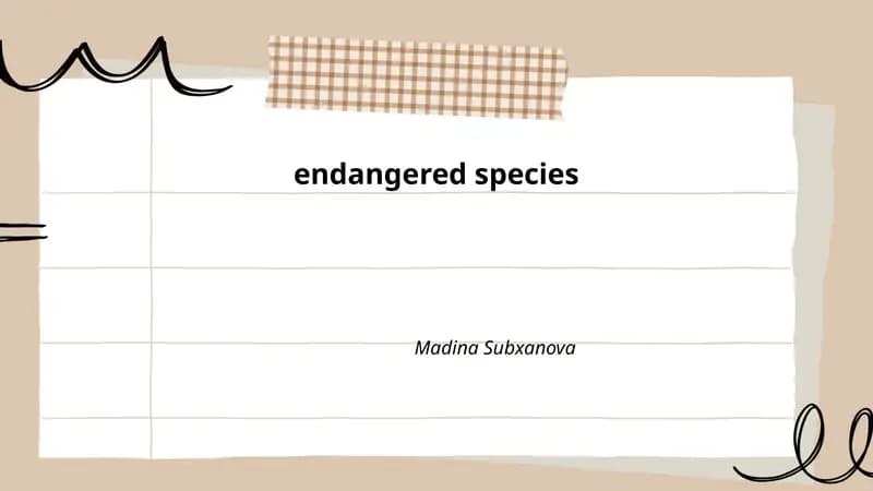 Endangered Species