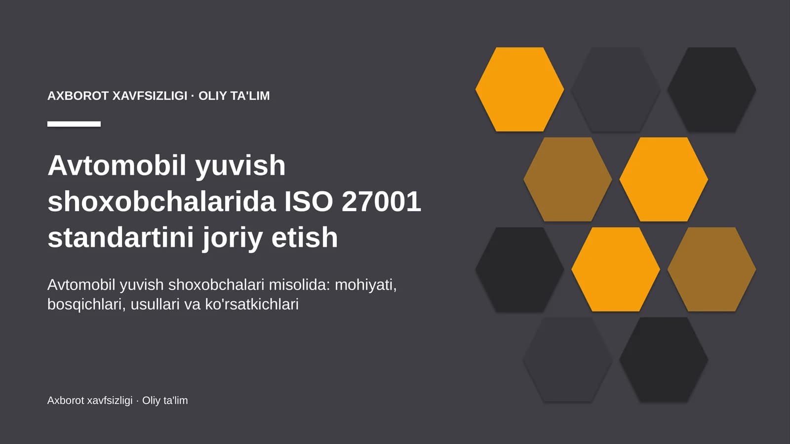 Avtomobil yuvish shoxobchalari misolida: mohiyati, bosqichlari, usullari va ko'rsatkichlari