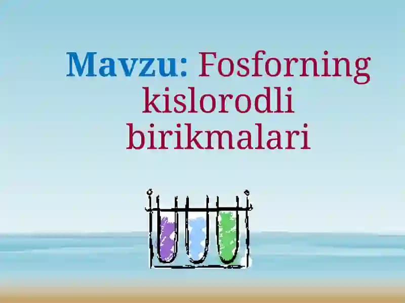 Fosforningkislorodlibirikmalari