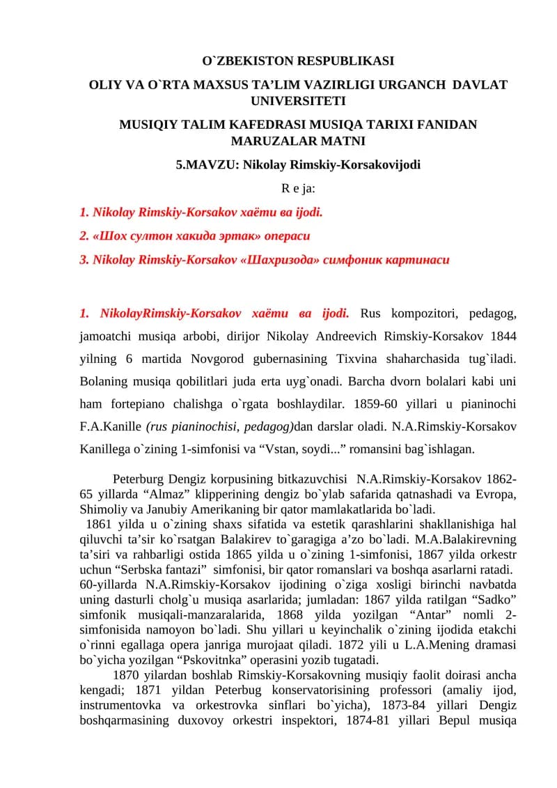 Nikolay Rimskiy-Korsakovijodi