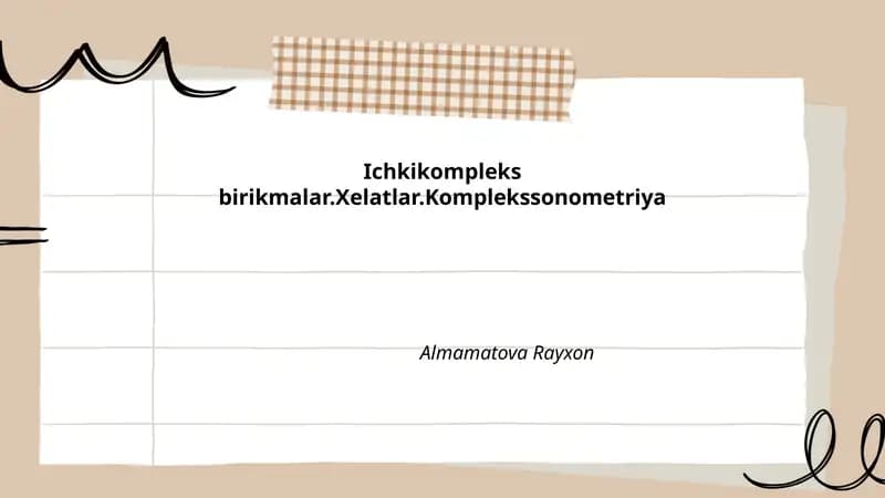 Ichki kompleks birikmalari