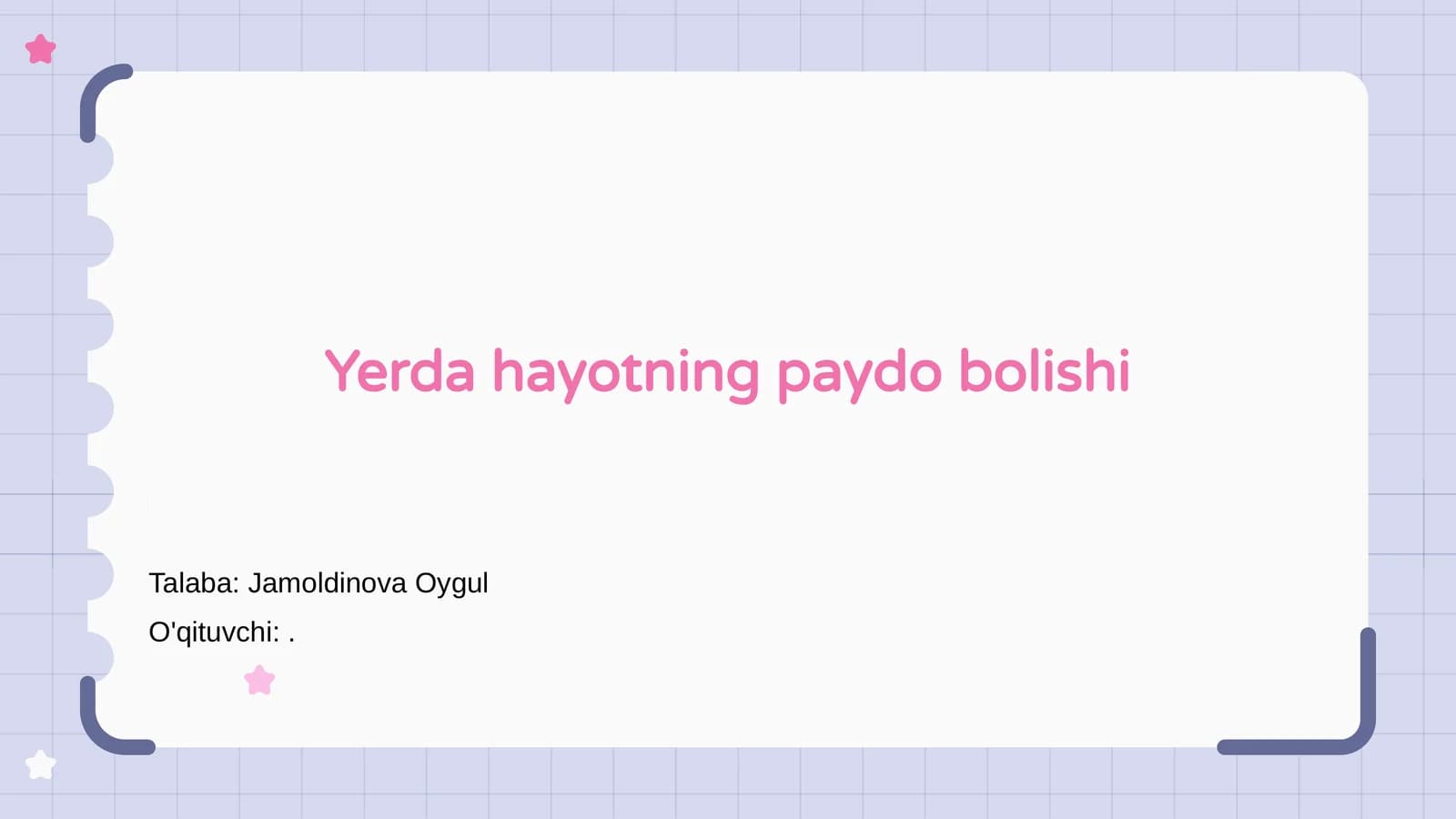 Yerda hayotning paydo bolishi