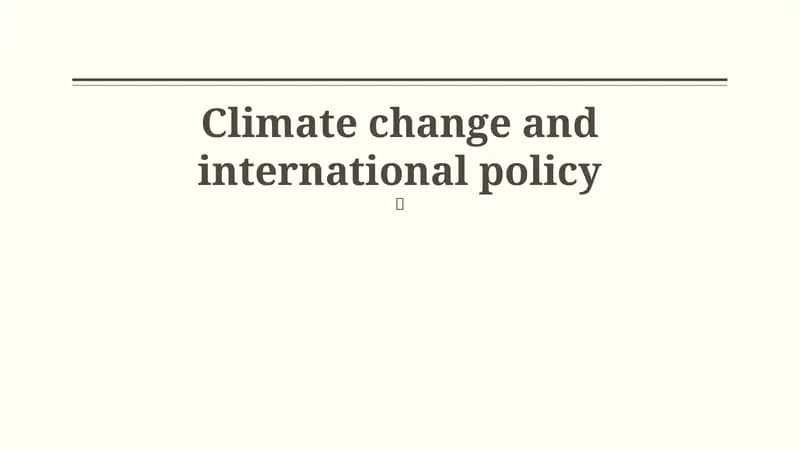 Understanding the Climate Crisis: Science, Impacts, and Urgency