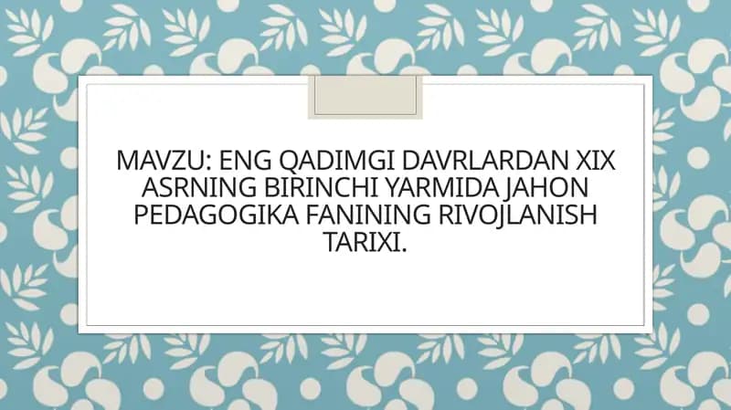 Tarixiy fanlar rivojlanishi