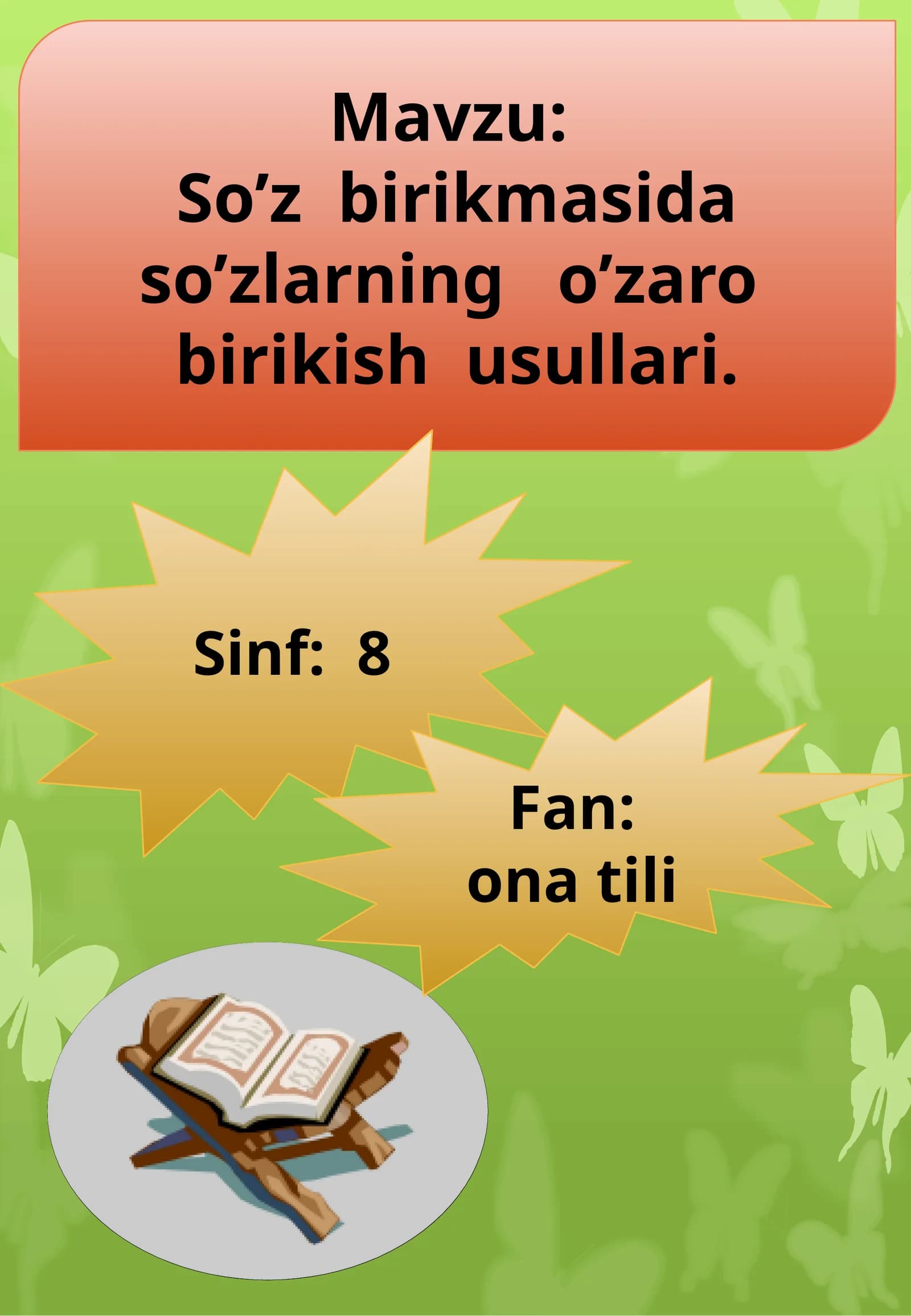 So’z birikmasidagi so’zlarning o’zaro birikish usullari