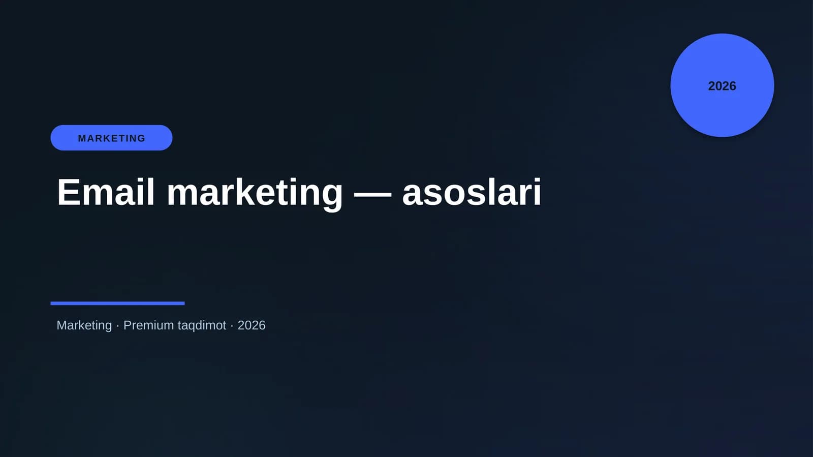 Email marketing — asoslari