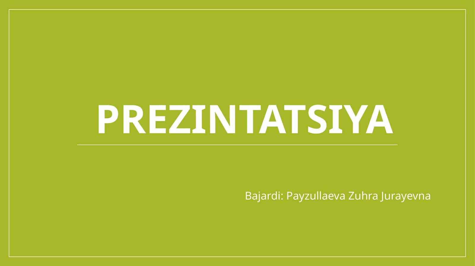 TARBIYACHI VA UNING JAMIYATDA TUTGANOʼRNI