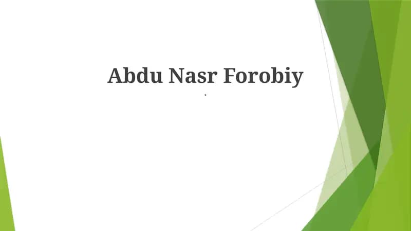 Al-Fārābīning falsafasi