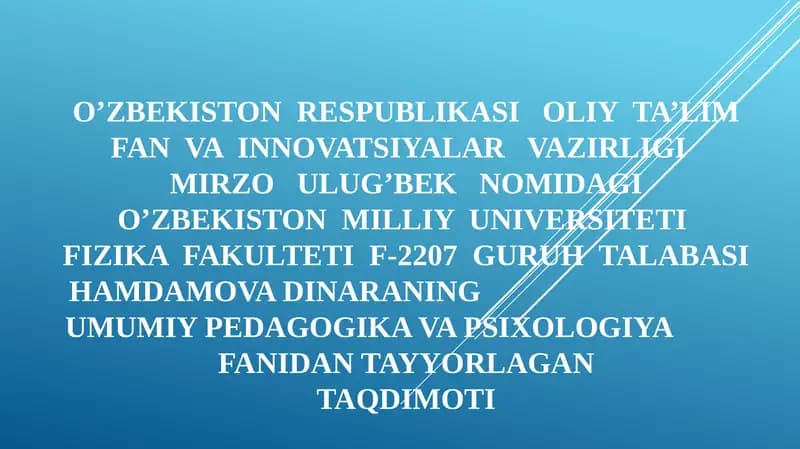 Pedagogik psixologiya metodlari