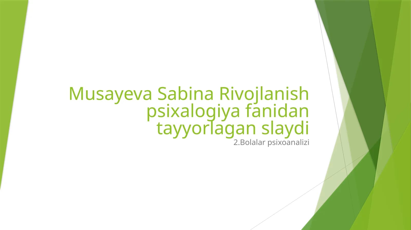 Bolalar psixoanalizi