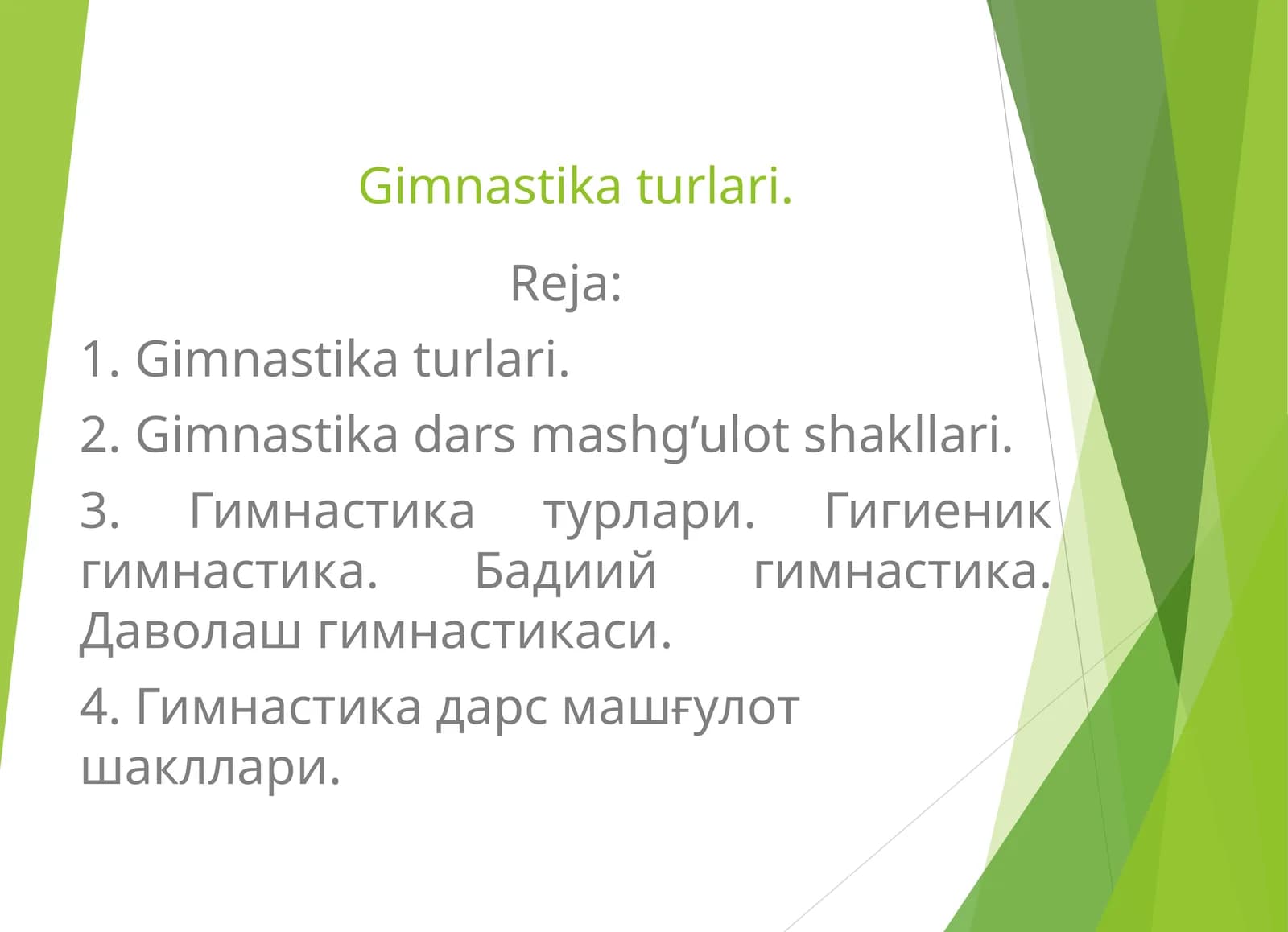 Gimnastika turlari