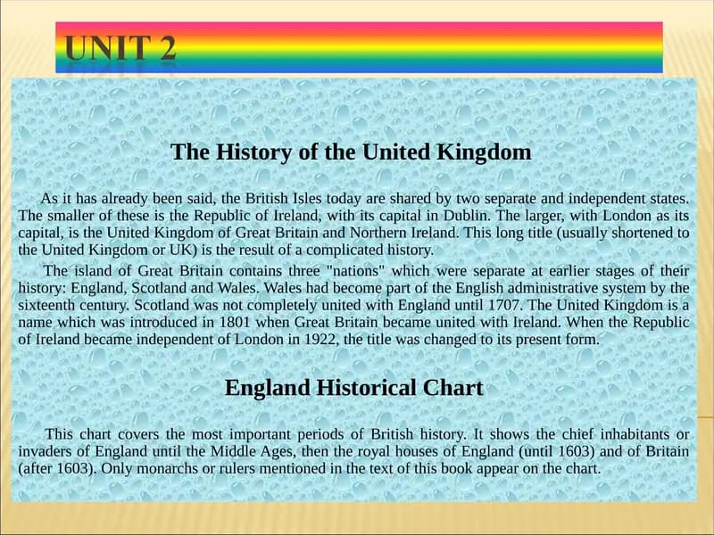 The History of the United Kingdom