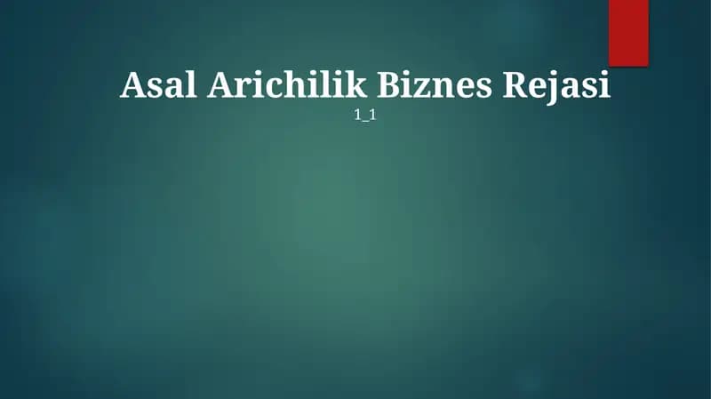 Asal Arichilik Biznes Rejasi