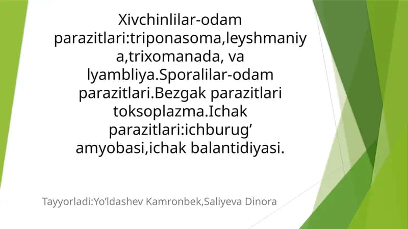 Xivchinlilar odam parazitlari
