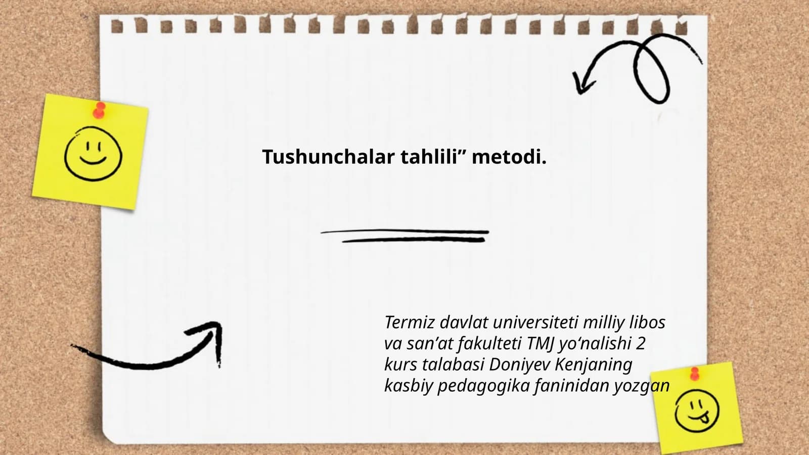 Tushunchalar tahlili” metodi