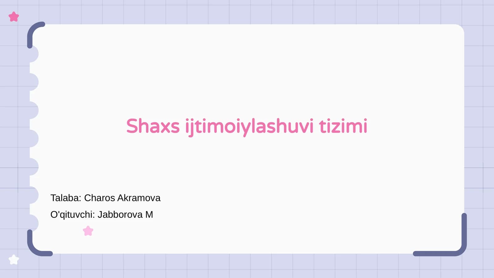 Shaxs ijtimoiylashuvi tizimi