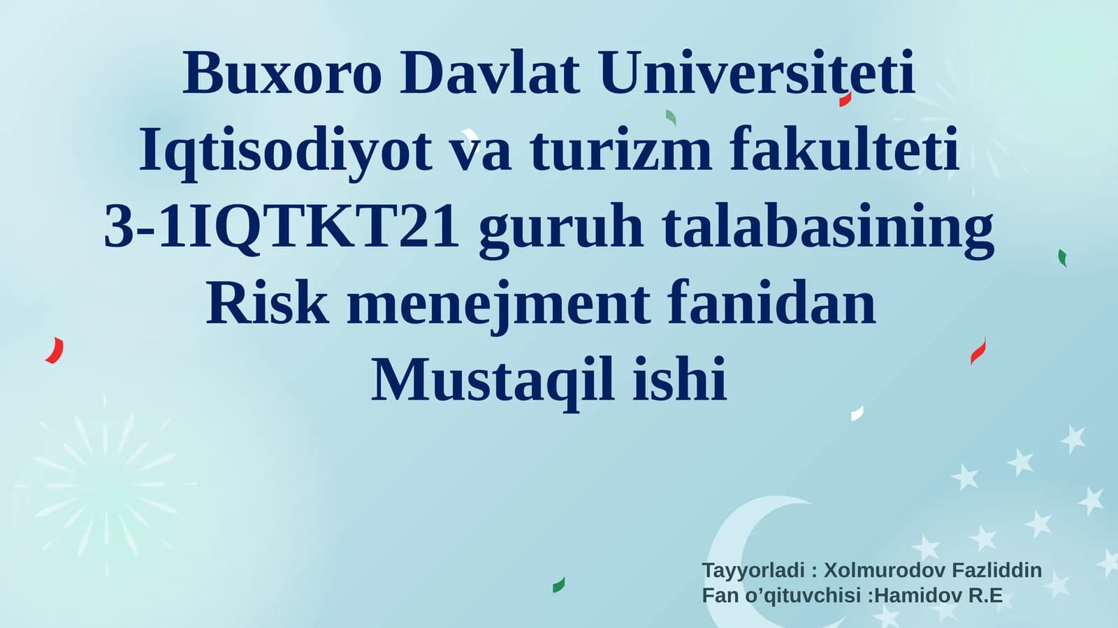 Xizmatlar (Professional Services)