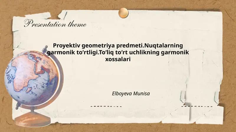 Proyektiv geometriya