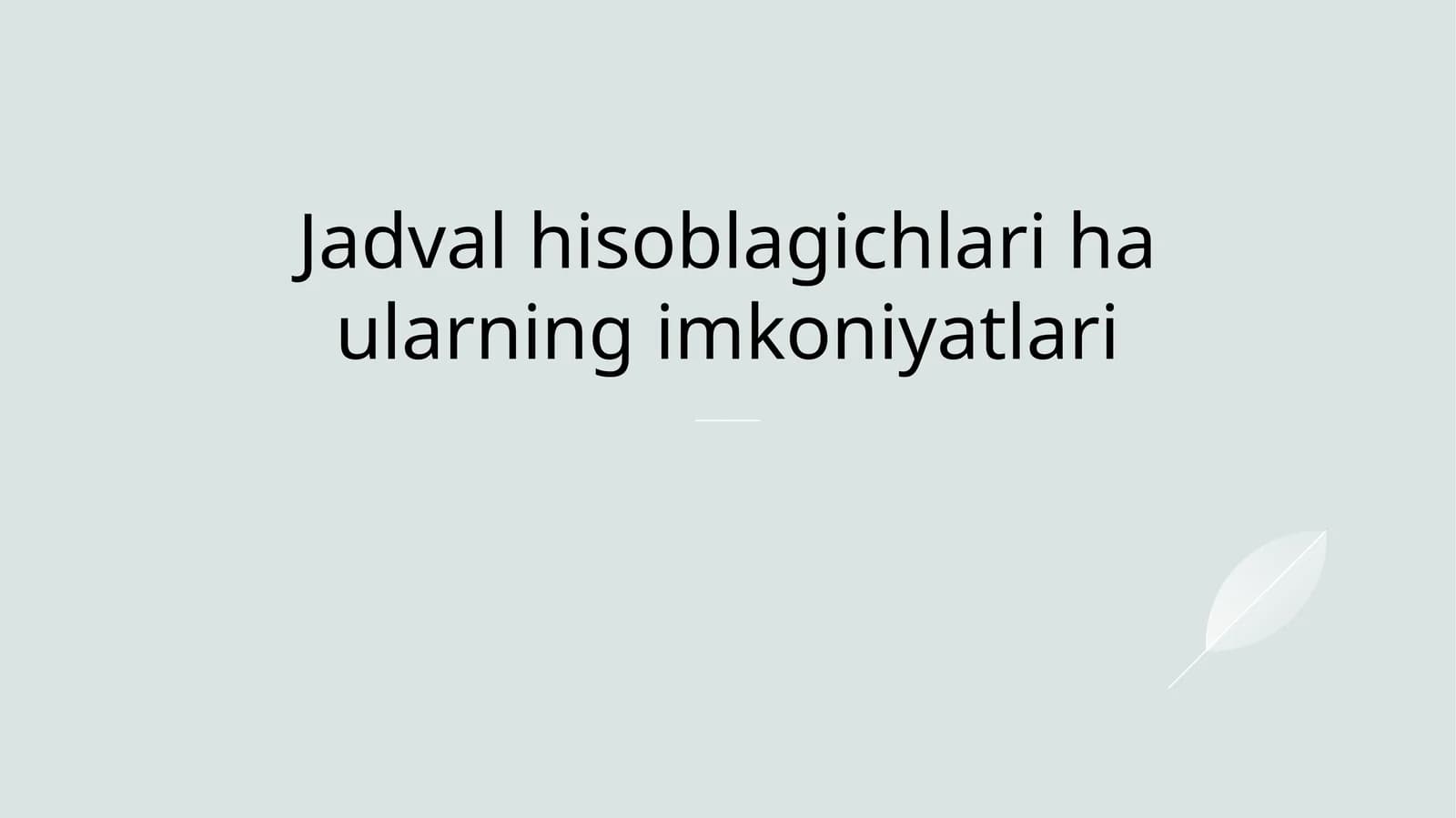 Jadval hisoblagichlari