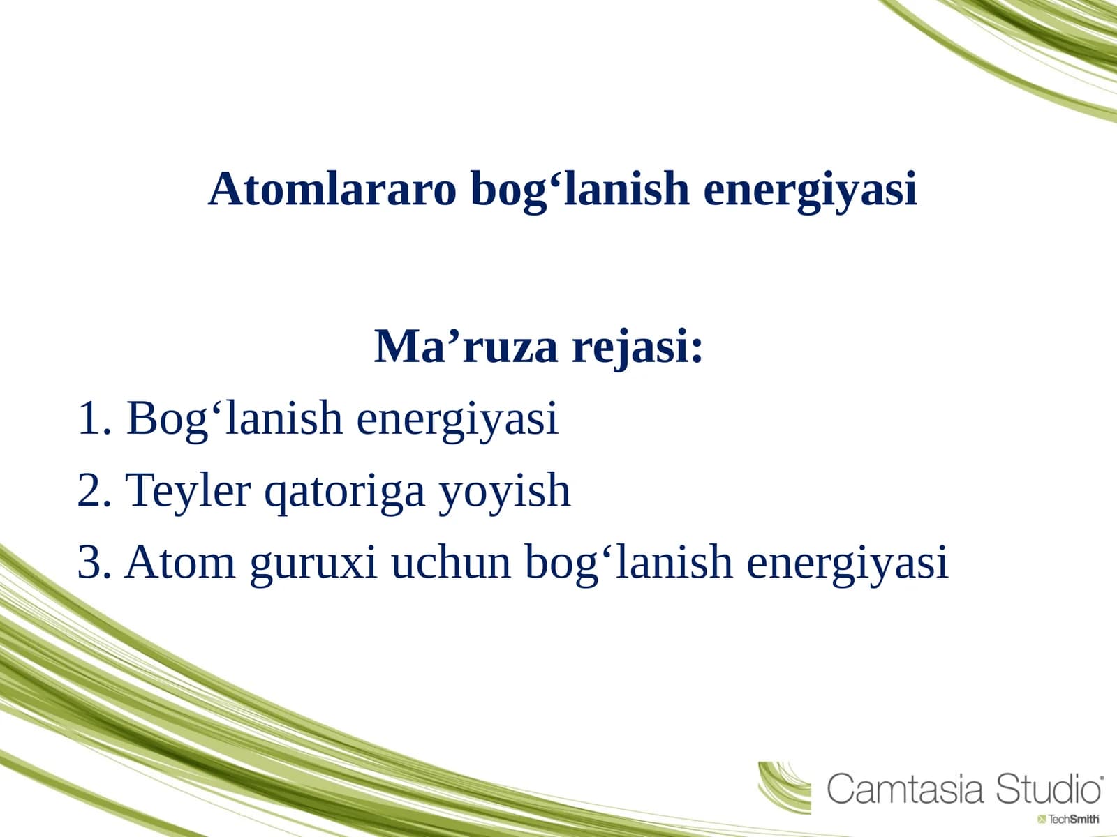 Atomlararo bog‘lanish energiyasi