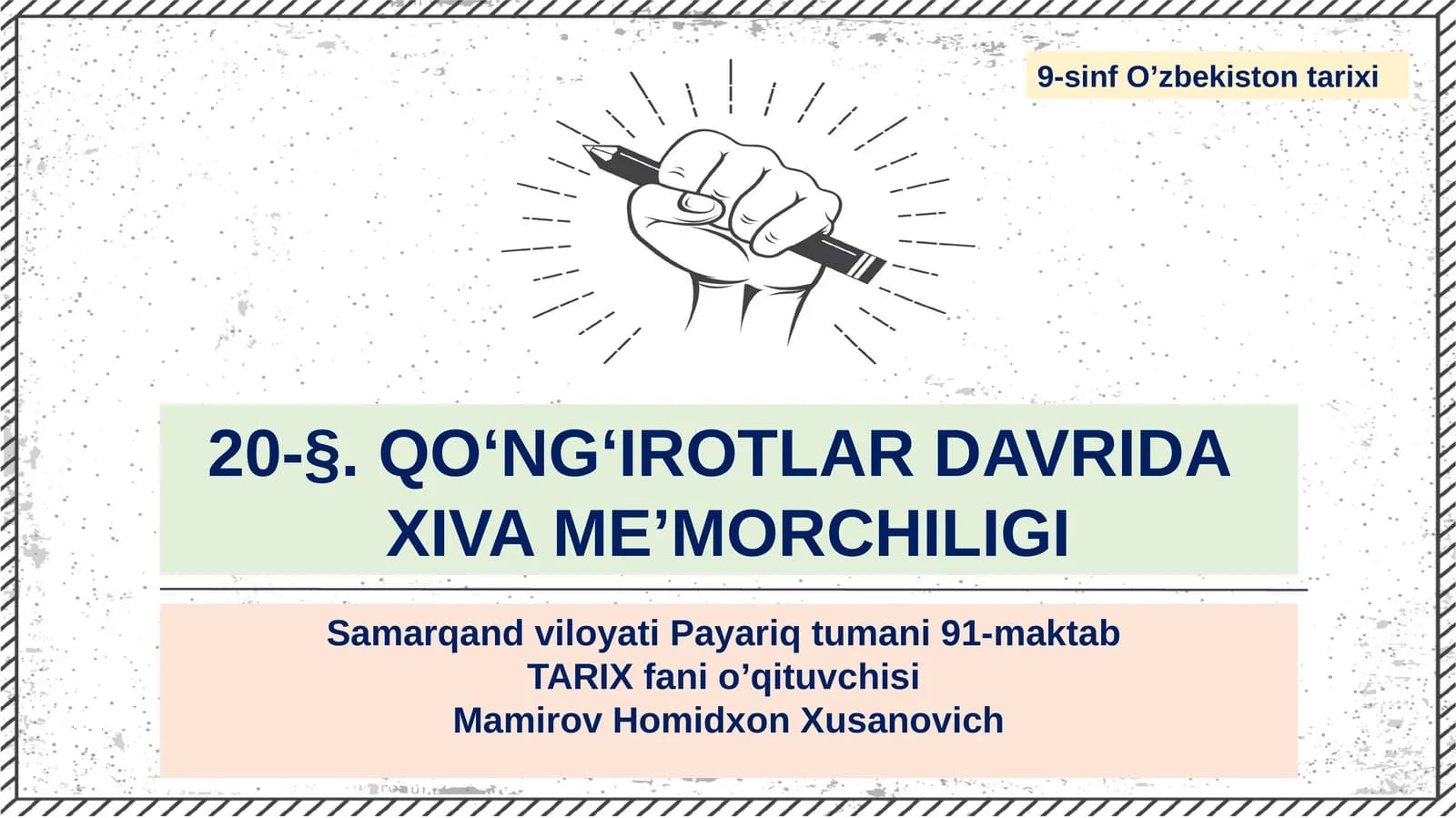 QO‘NG‘IROTLAR DAVRIDA XIVA ME’MORCHILIGI