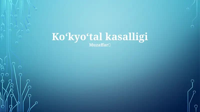Koʻkyoʻtal kasalligi