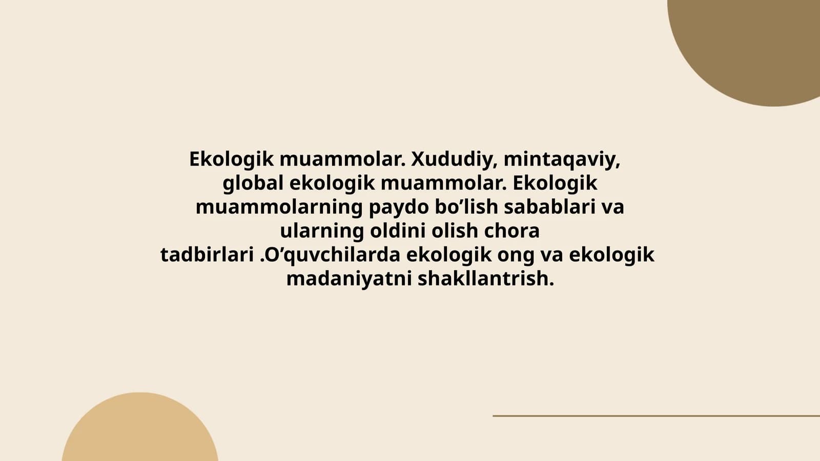 Ekologik Muammolar