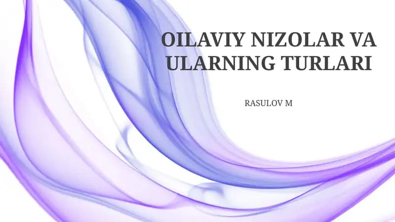 Neft va Gaz Nizollarining Turlari