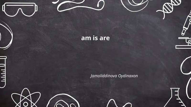 Forms of am/is/are with subject pronouns