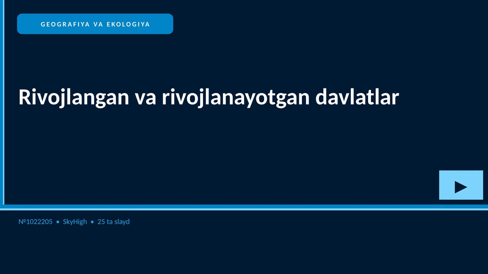 GEOGRAFIYA VA EKOLOGIYA