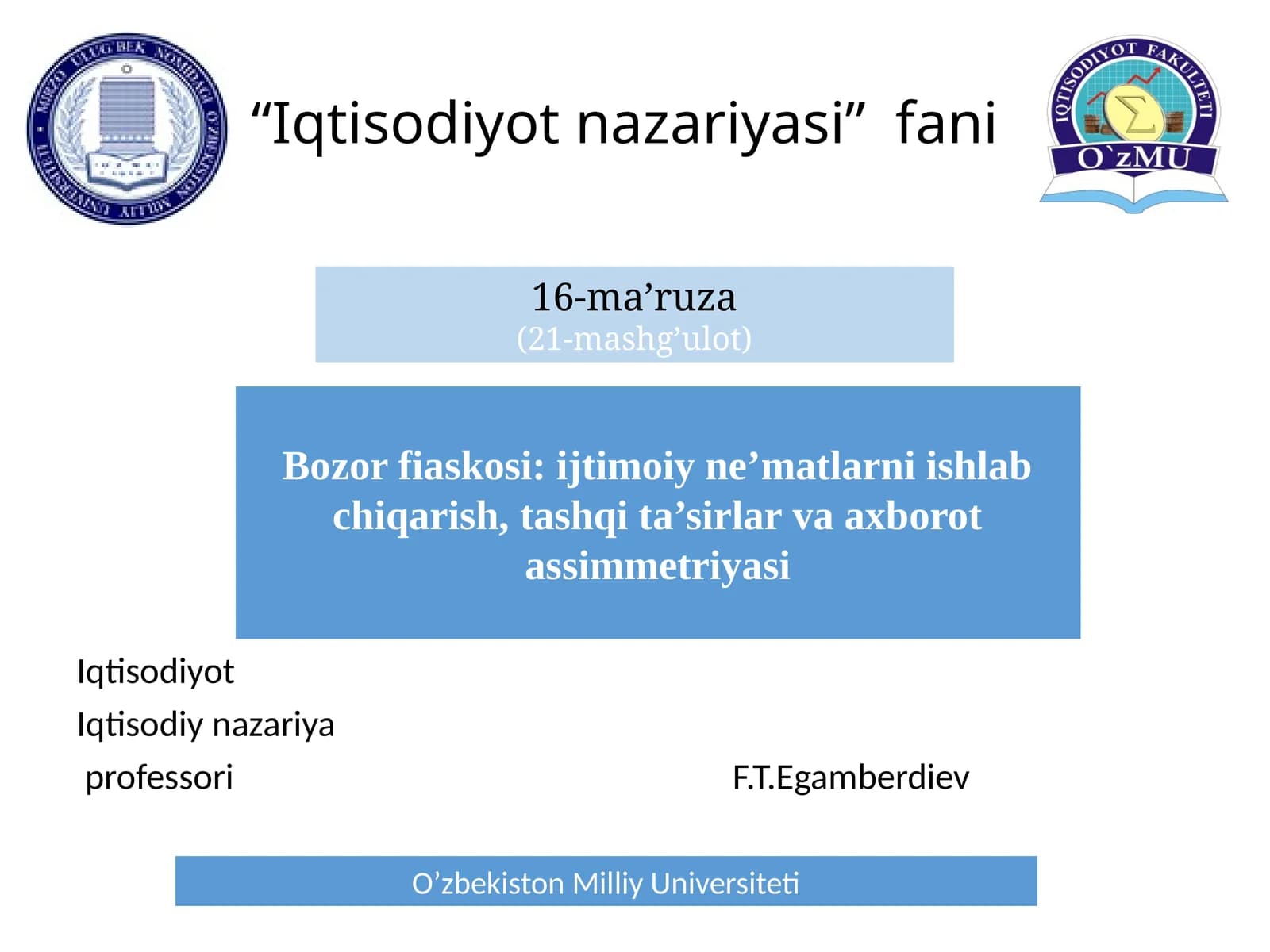 Iqtisodiyot nazariyasi