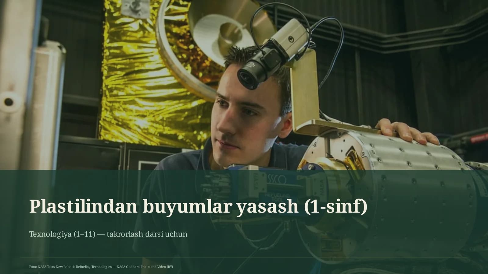 Plastilindan buyumlar yasash (1-sinf)
