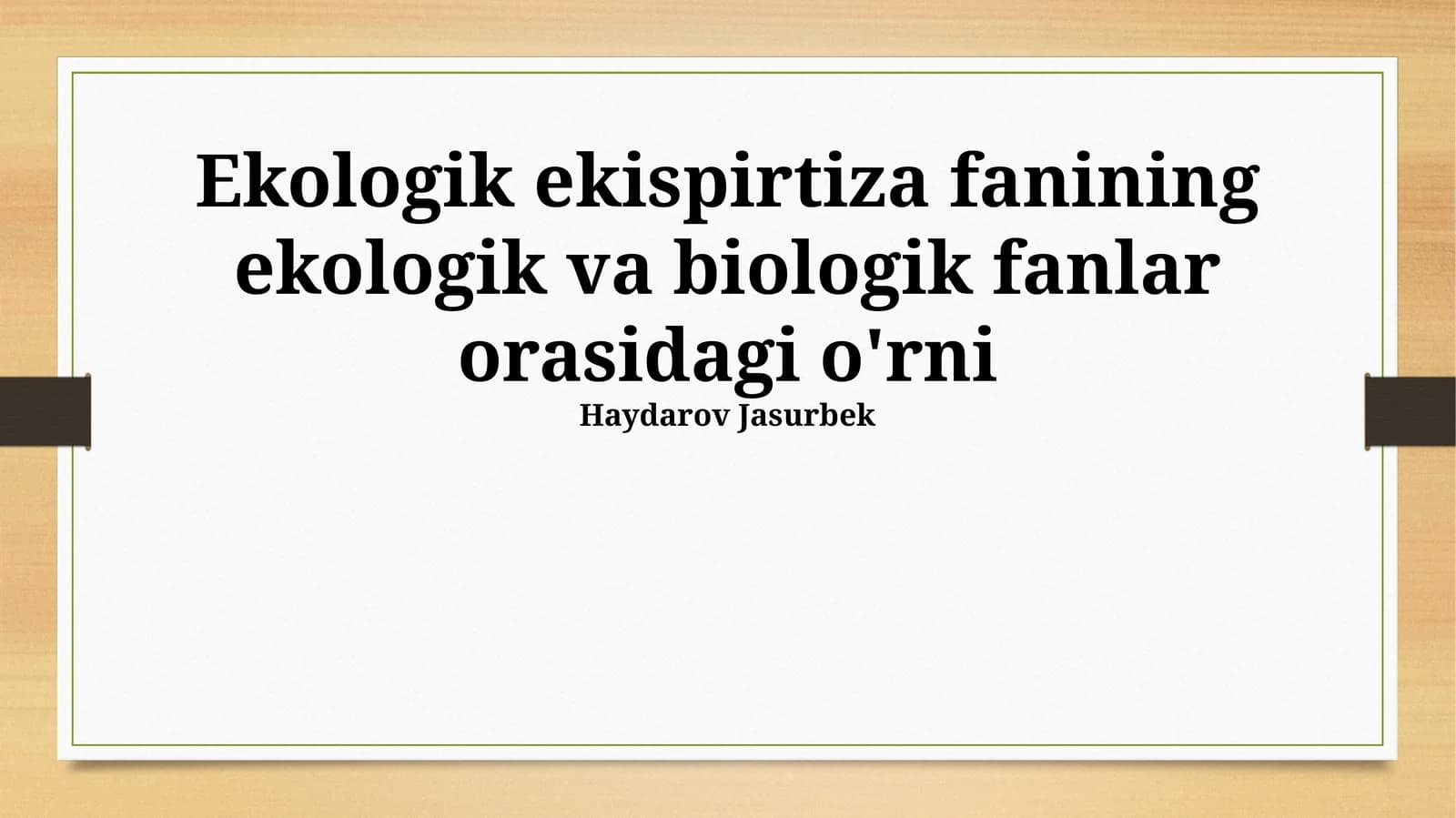 Ekologik ekspertiza
